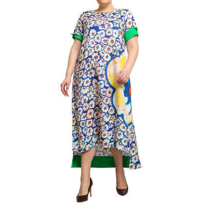 Женское платье-макси с цветочным принтом MARINA RINALDI , АБ/124